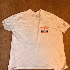 Billabong White and Orange Men's Tee